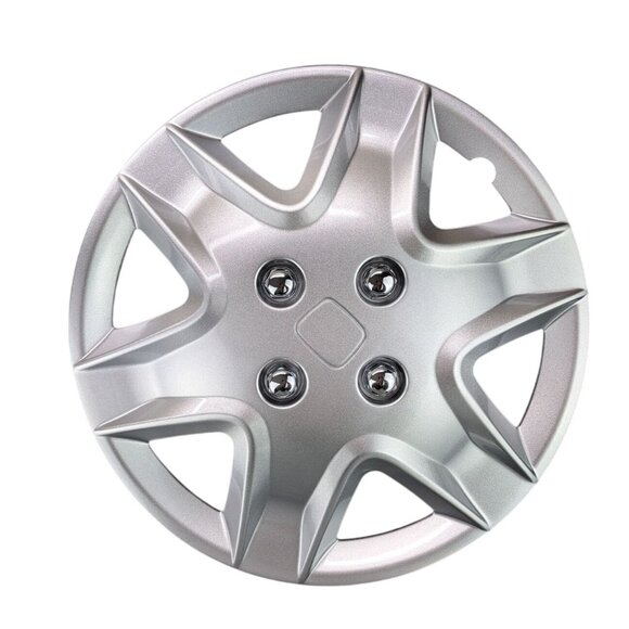 Set Of 4 Pacific Rim 14" Silver Hubcaps Part 4087-SM Honda Rings Snap On Wheels - Picture 2 of 8